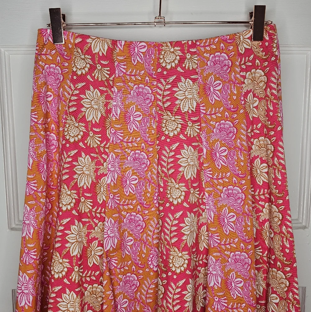 Figue Hayden Printed Skirt - Batik Floral Raspberry